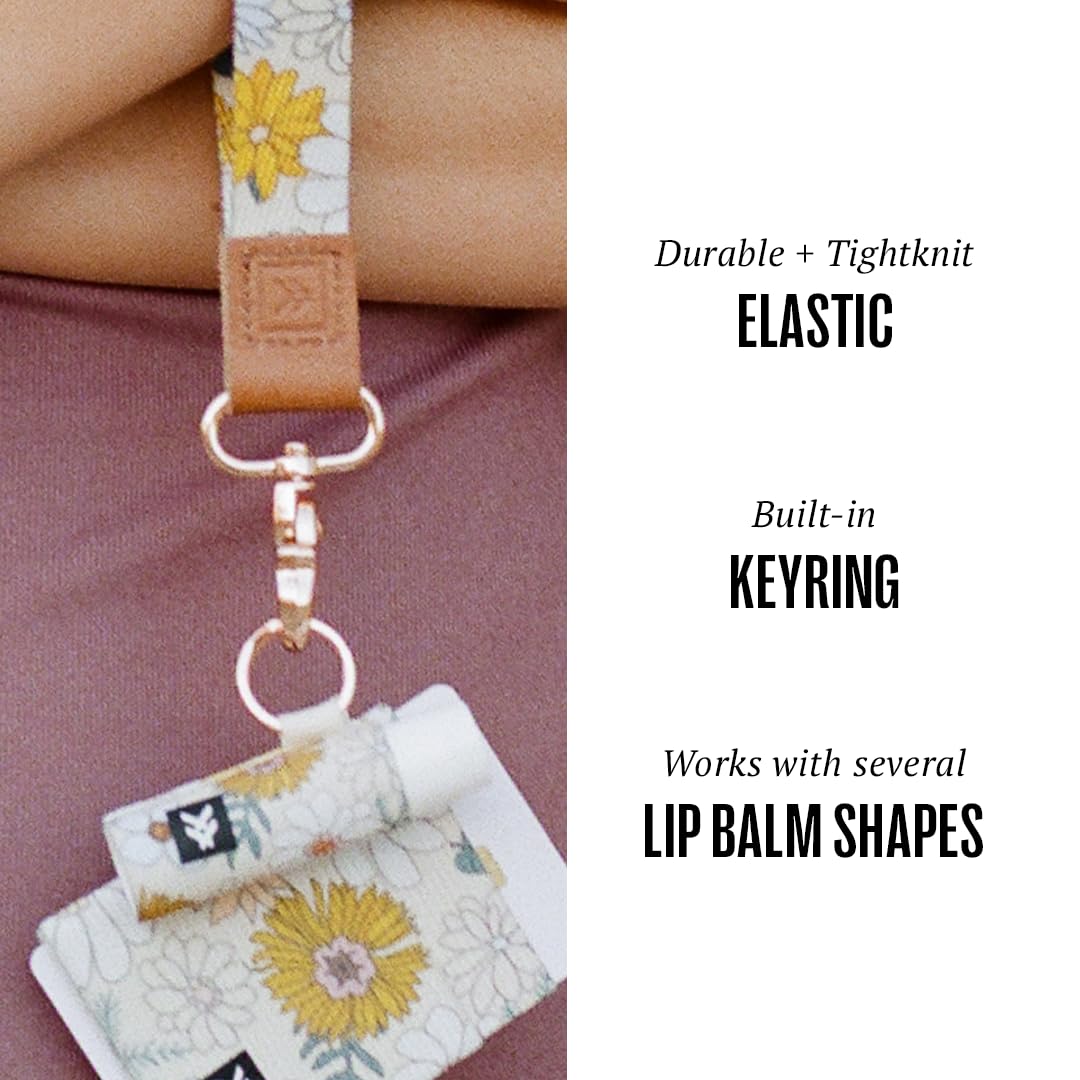 Thread Wallets - Llavero elástico con soporte de brillo de labios, Blossom, Talla única