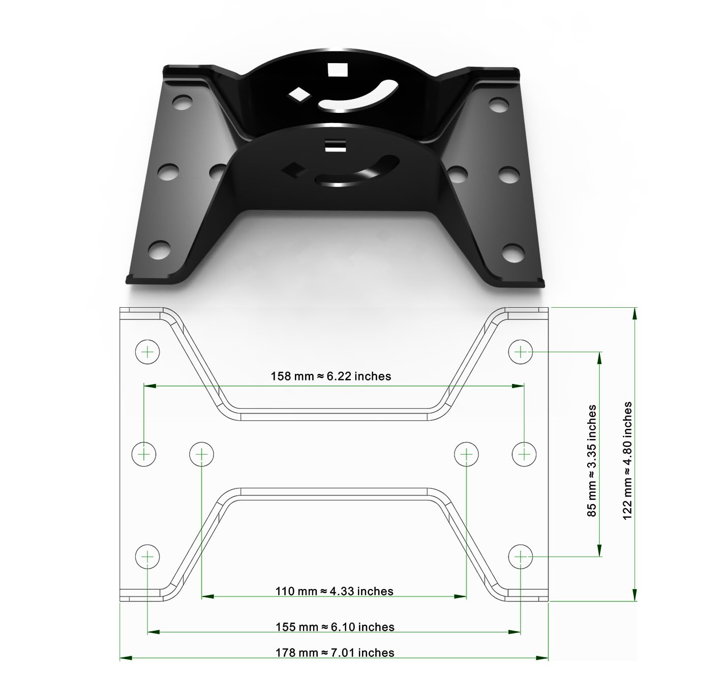 Soporte de antena ajustable para exteriores – Soporte universal en J para antena y estación meteorológica – Fácil instalación, estructura sólida, resistente a la intemperie (diámetro 1 1/4 pulgadas