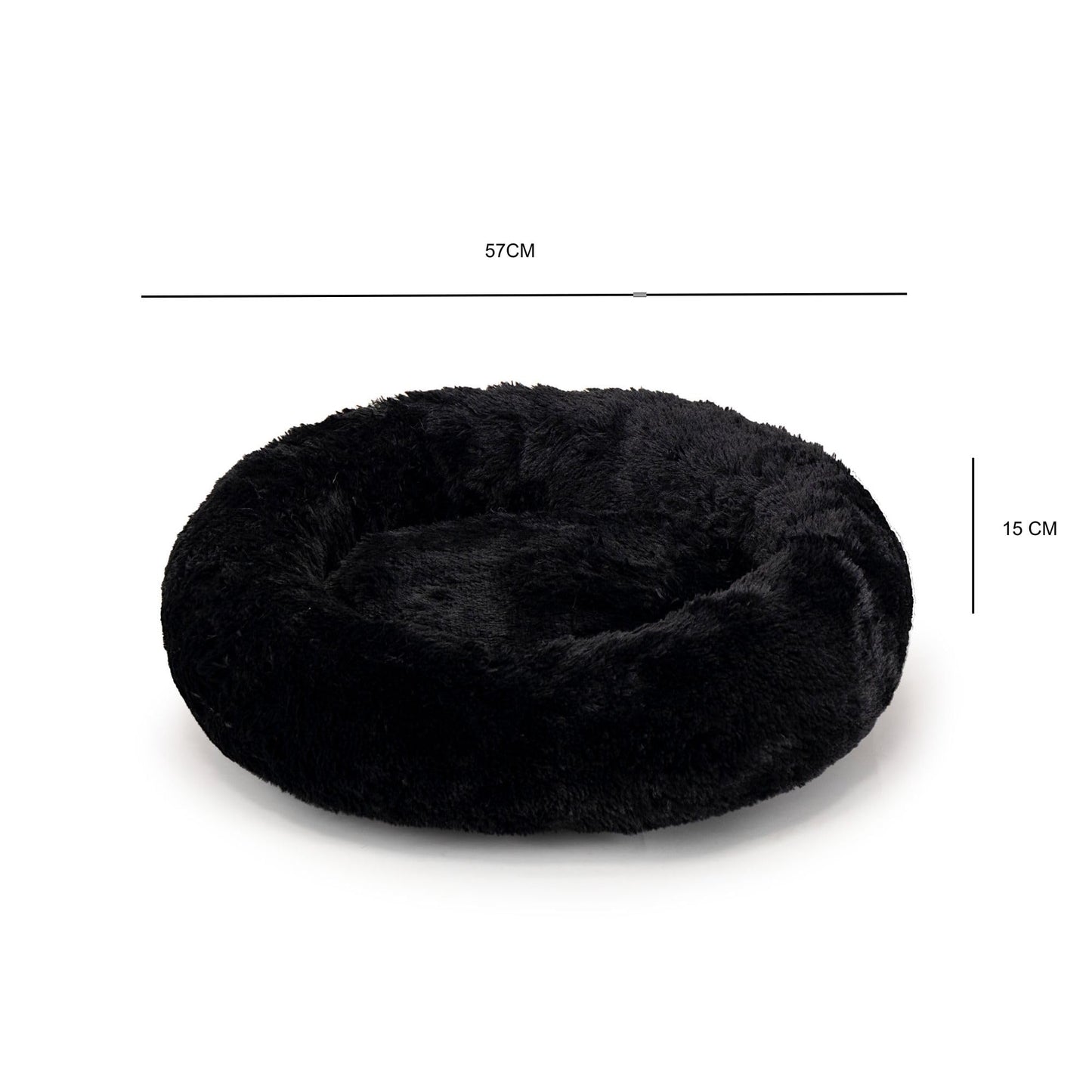 Cama para Perro Hills Negro Tipo Dona Anti Estrés Tamaño Small