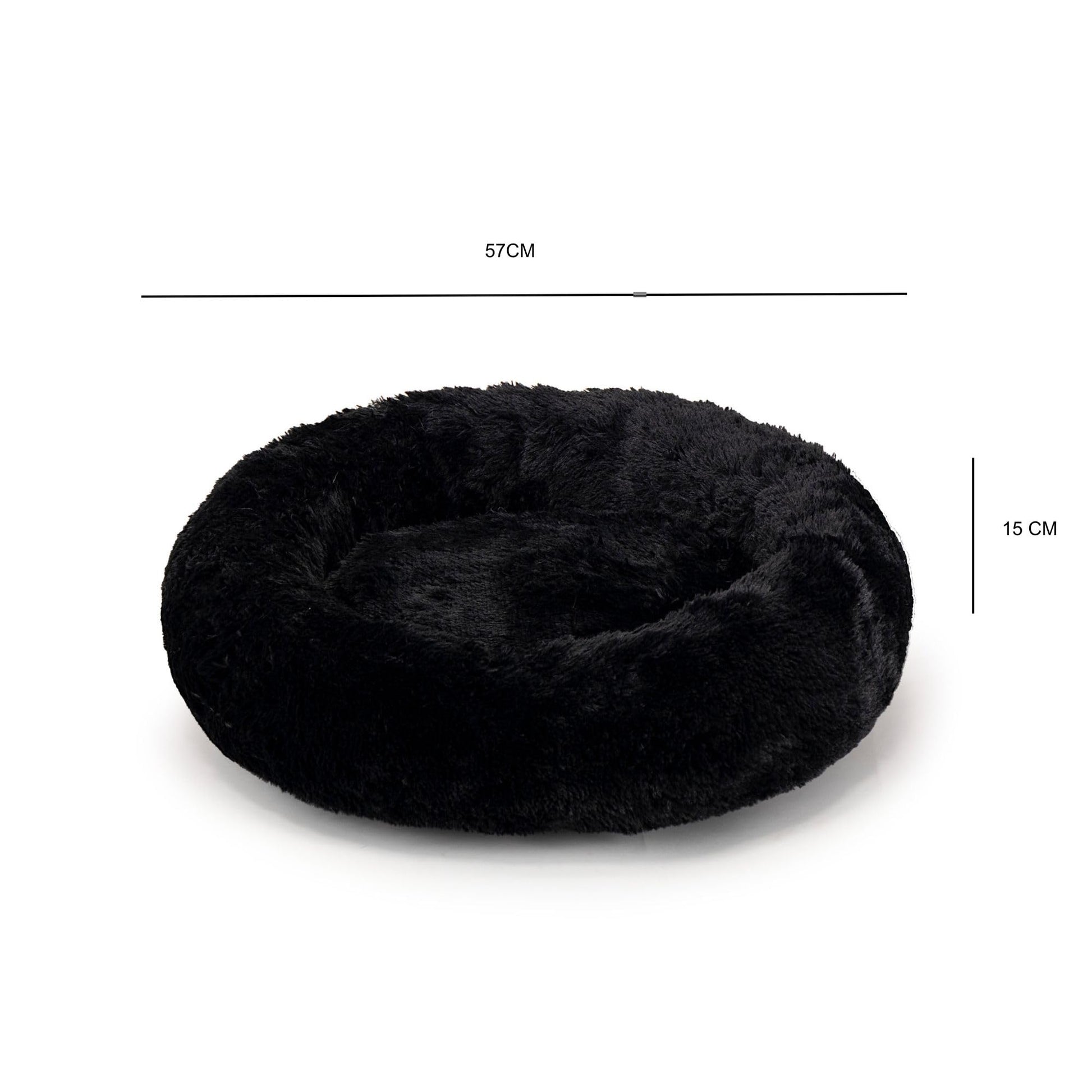 Cama para Perro Hills Negro Tipo Dona Anti Estrés Tamaño Small