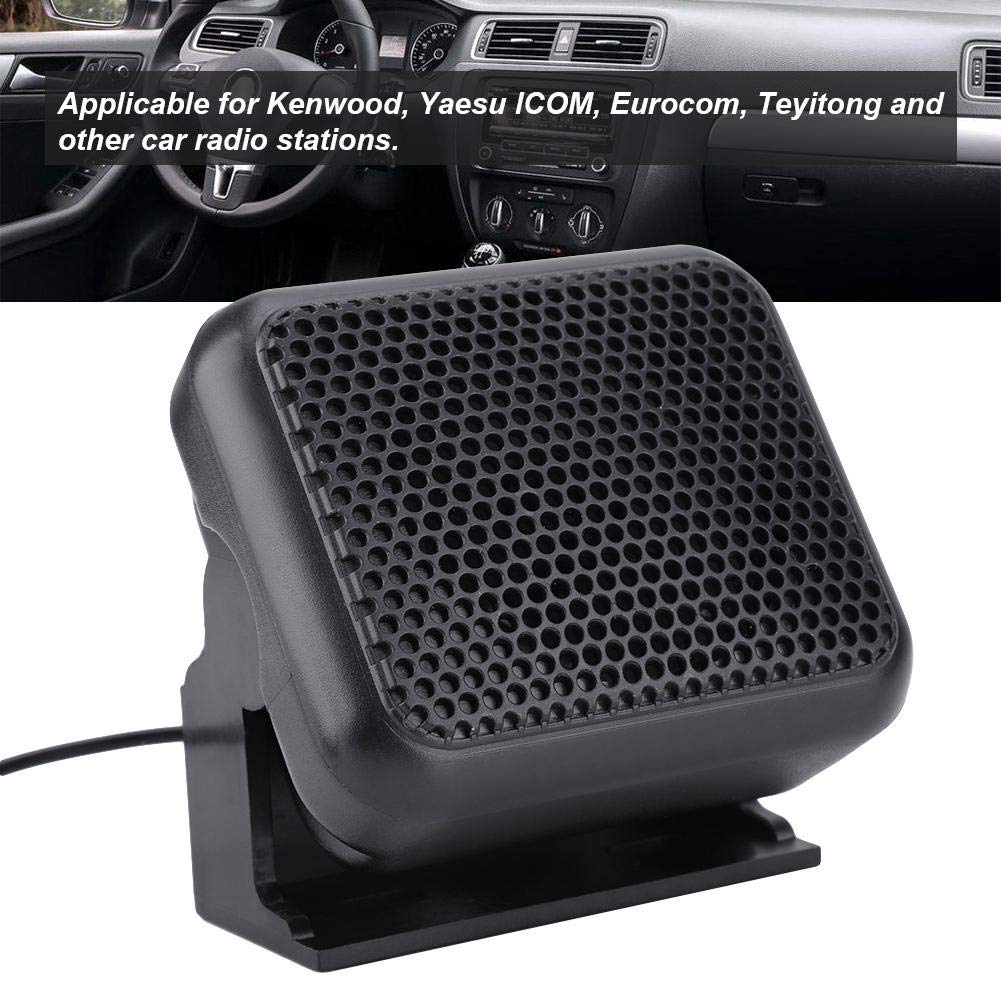3.5W Bocina con Jack de 3.5 mm para Radios de Automóvil Ham, Mini Bocina Externo NSP-100 Radio Móvil, Sonido Estéreo, Cable de 4 Metros, Bocina Portátil Ajustable