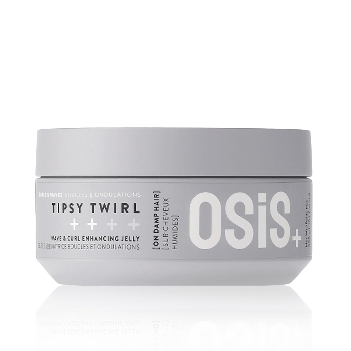 OSIS - Tipsy Twirl Gelatina de Rizos 300 ml, Reduce Encrespamiento, Deja Cabello Suave y Manejable, Realza Textura Natural, Define Ondas y Rizos, Fijación Media, Volumen Ligero, Protege ante Humedad
