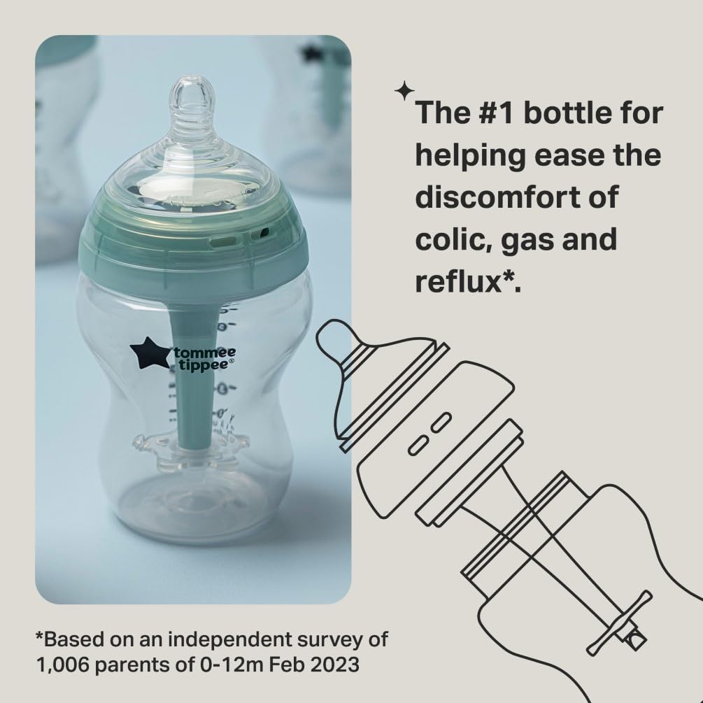 Set de Biberones y Chupetes Tommee Tippee Advanced Anti-Colic Azul con Biberones Autoesterilizantes y Tetinas Lentas para Bebés