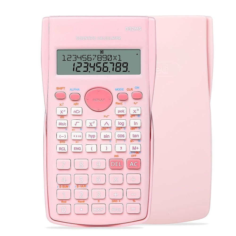 Calculadora Científica Estudiantes Rosa 2 Líneas para Matemáticas