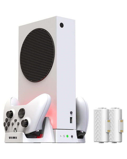 Base Enfriadora y Recarga control Compatible Xbox Series S incluye 2 baterías recargables