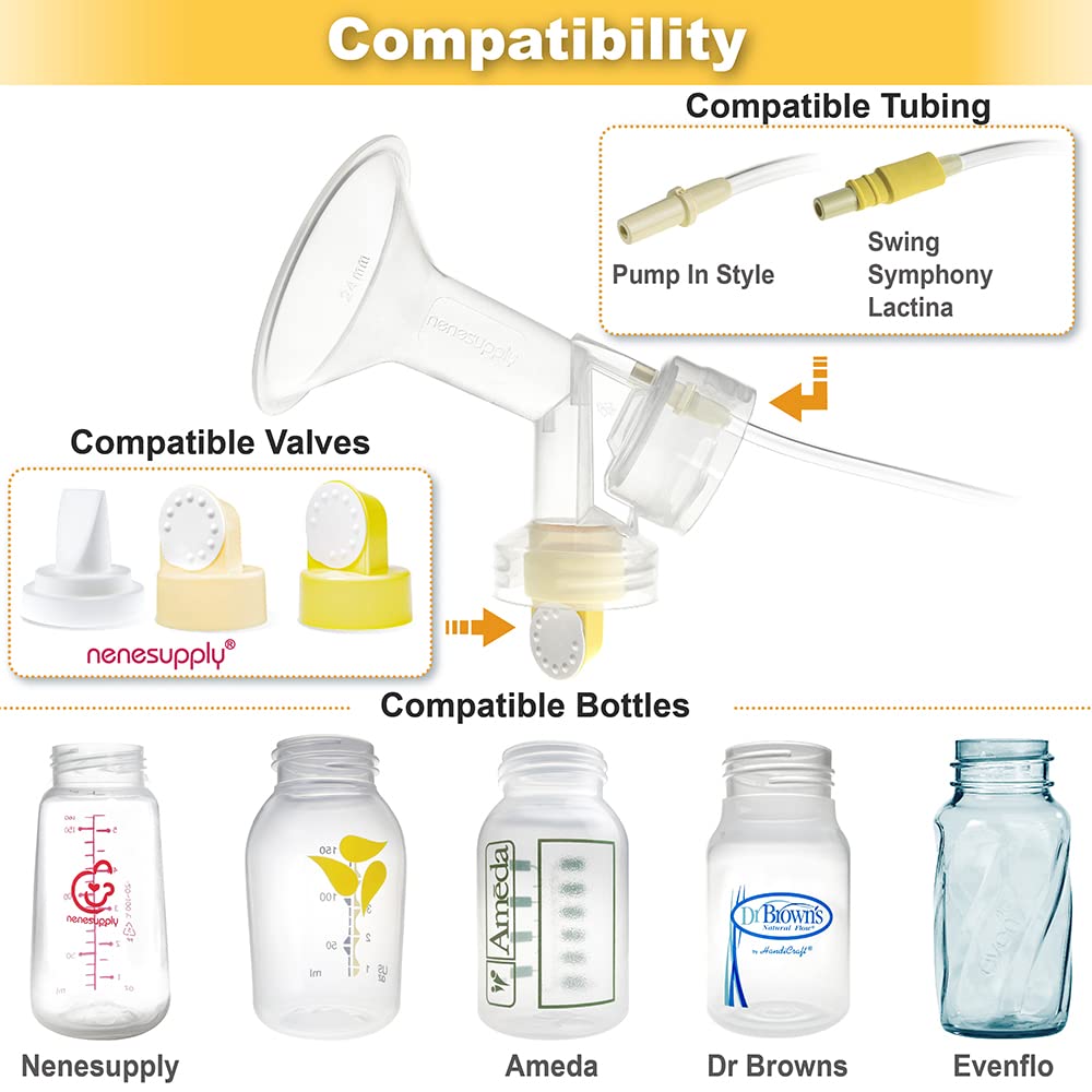 Piezas de Bomba Nenesupply 24 mm Compatibles con Extractor Medela Symphony Swing