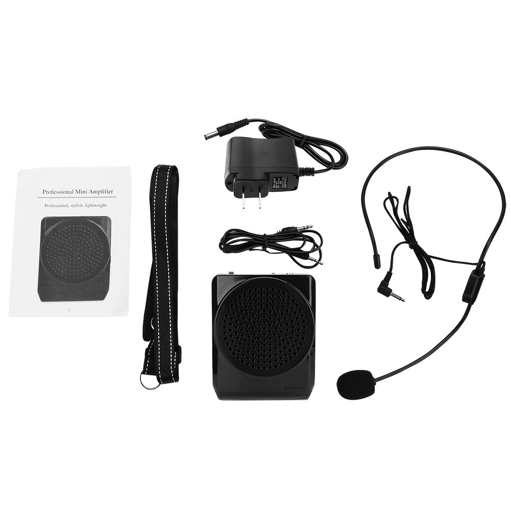 Pomya Amplificador de Voz, micrófono de Auriculares con Amplificador de Voz, Amplificador de Voz de Cintura, Amplificador de micrófono, para enseñar a Hablar con guía de Viaje