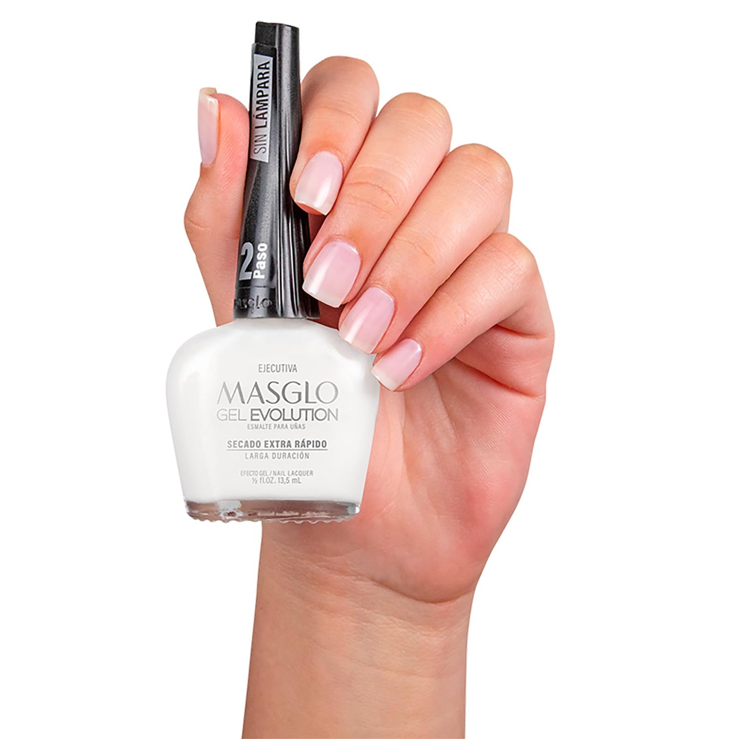 Esmalte de Uñas Gel Evolution Rosa Set 3 Piezas (Base Top Coat Nail Polish) Kit Base, Esmalte Ejecutivo, Brillo 0,5 Fl. Oz.