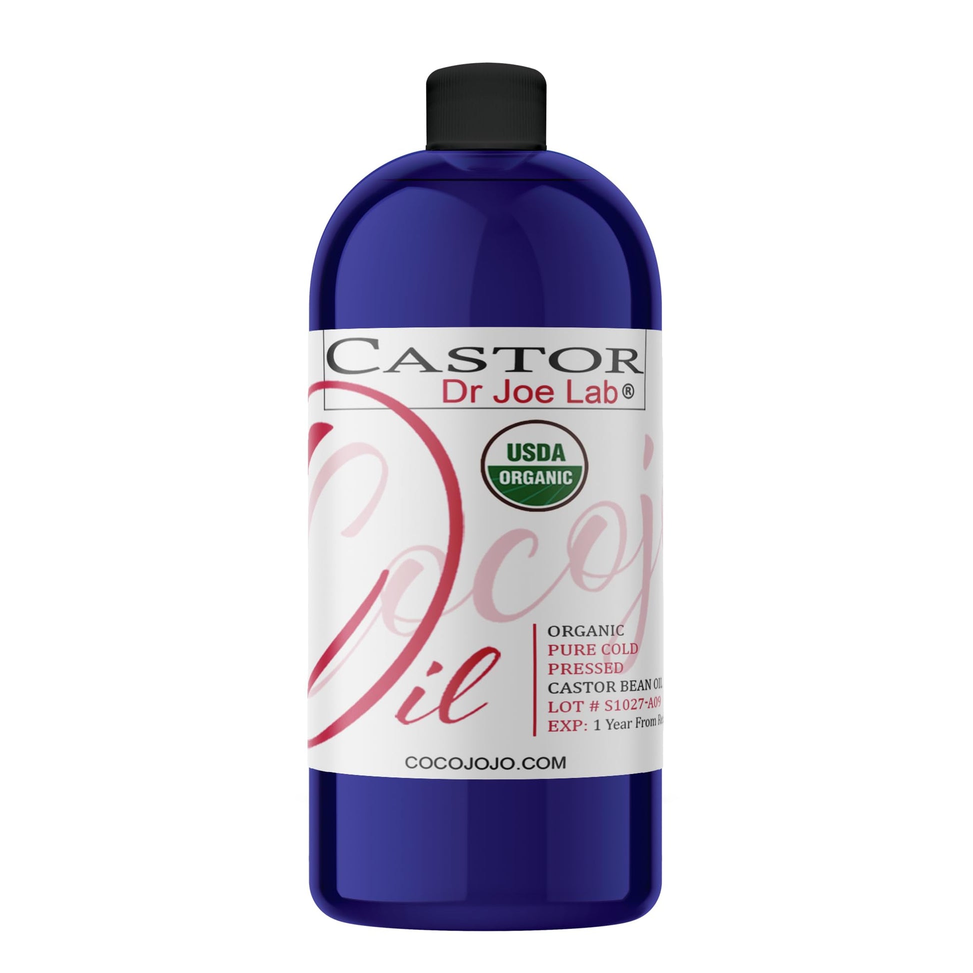 Castor Oil 32 oz USDA Organic Certified Cold-Pressed, 100% Pure, Hexane-Free Castor Oil - Ricinus Communis Moisturizing For Dry Skin Hair Care Eyelash