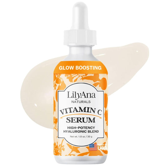 Vitamin C Serum with Hyaluronic Acid for Face and Eyes â€" Organic Skin Care with Natural Ingredients for Acne, Anti Wrinkle, Anti Aging, Fades Age Spots and Sun Damage - 1 OZ