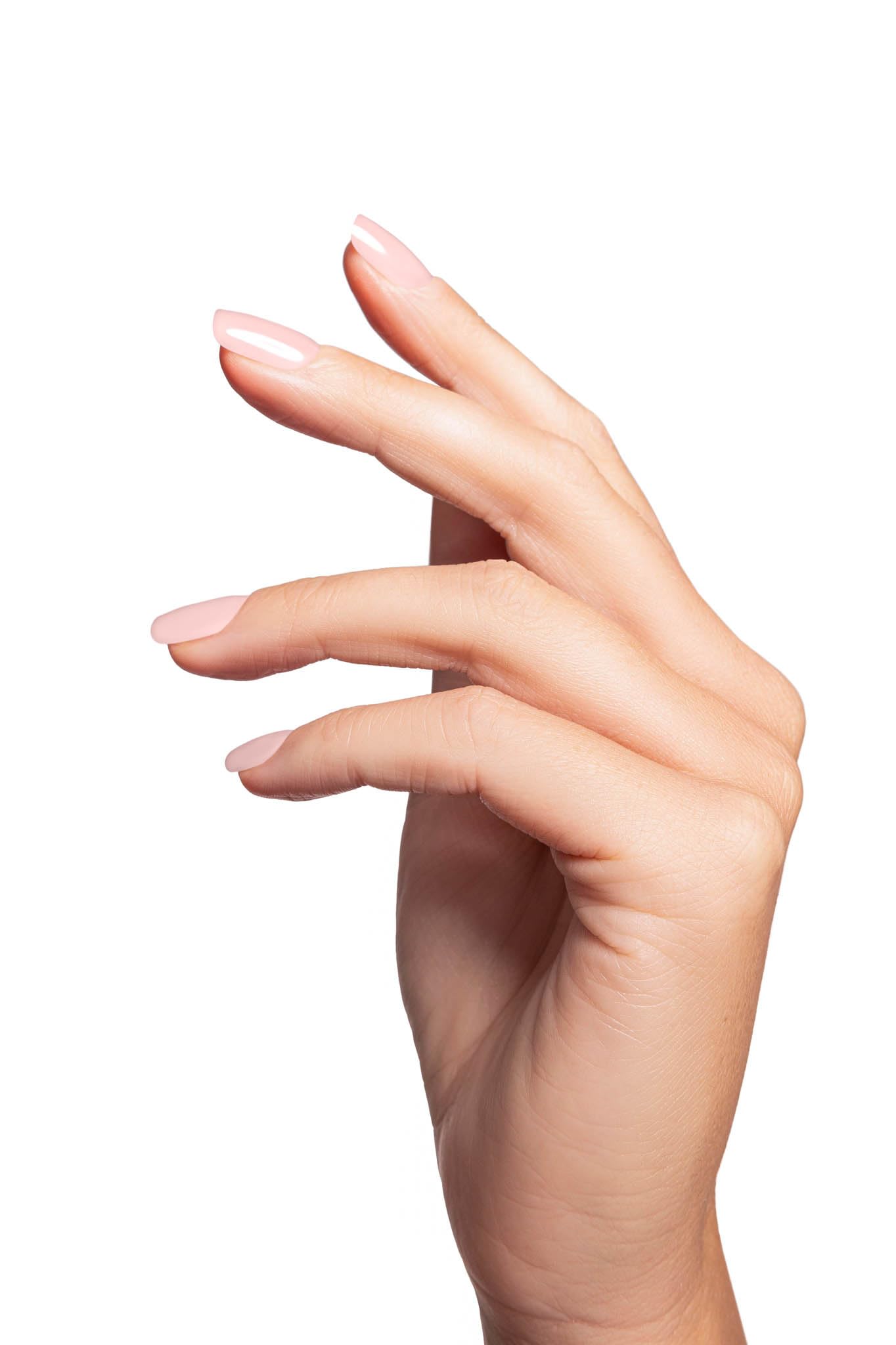 Glam Haus Beauty Uñas postizas rosa satinado | Cortas, cuadradas, rosa perlado, acabado brillante, calidad profesional | 16 tamaños - Kit de 32 uñas con pegamento y pestañas adhesivas