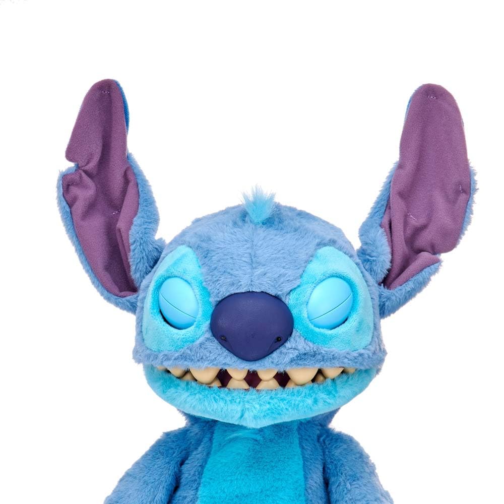 Disney Stitch FX - Peluche de Stitch de Lilo & Stitch, Peluche Electrónico de 45 cm, 100+ Combinaciones de Acciones y Sonidos, Juguete Realista con Sensores y Reacciones, 6+ años, Famosa (TTC29000)
