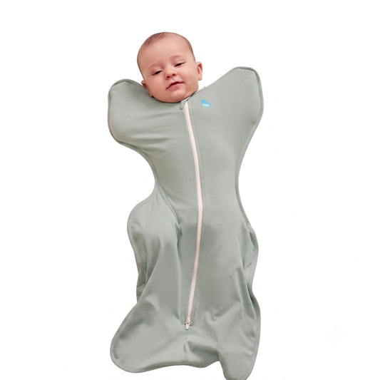 Love To Dream Swaddle UP, Saco para Dormir Bebe Ideal para el Sueño Cómodo - Saquitos para Dormir Bebe 2.3-3.9 Kg para Climas de 24°C - 27°C - Costal de Algodón Color Verde Oliva