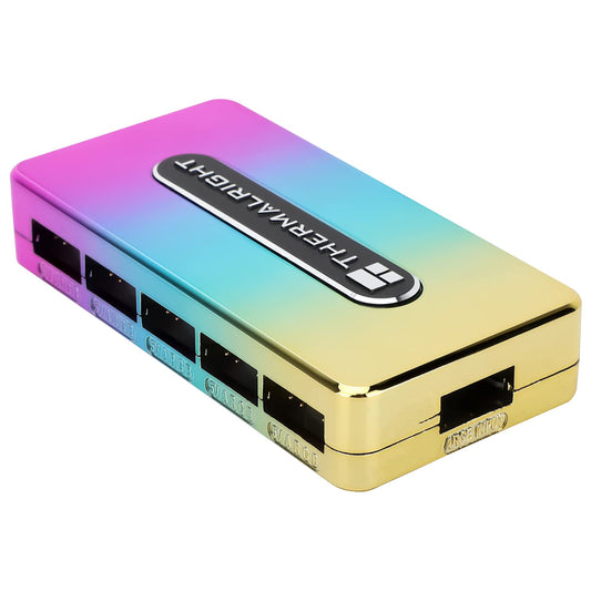 Controlador ARGB HUB Thermalright Rev.A Negro Compatible con 10 Ventiladores ARGB de 5 V y Fuente de Alimentación SATA