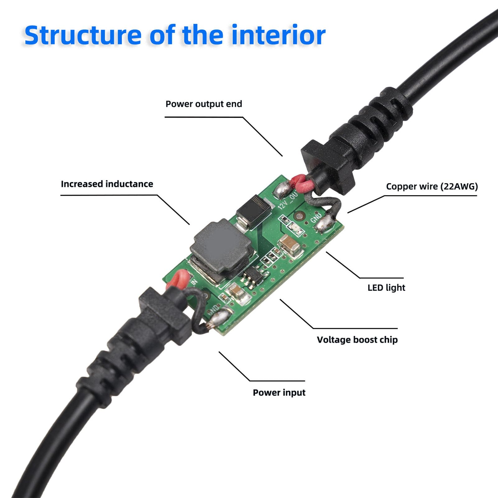 Adaptador USB C Macho a Encendedor de Cigarrillos 12V, Cable de Alimentación, Tipo C 5V a 12V