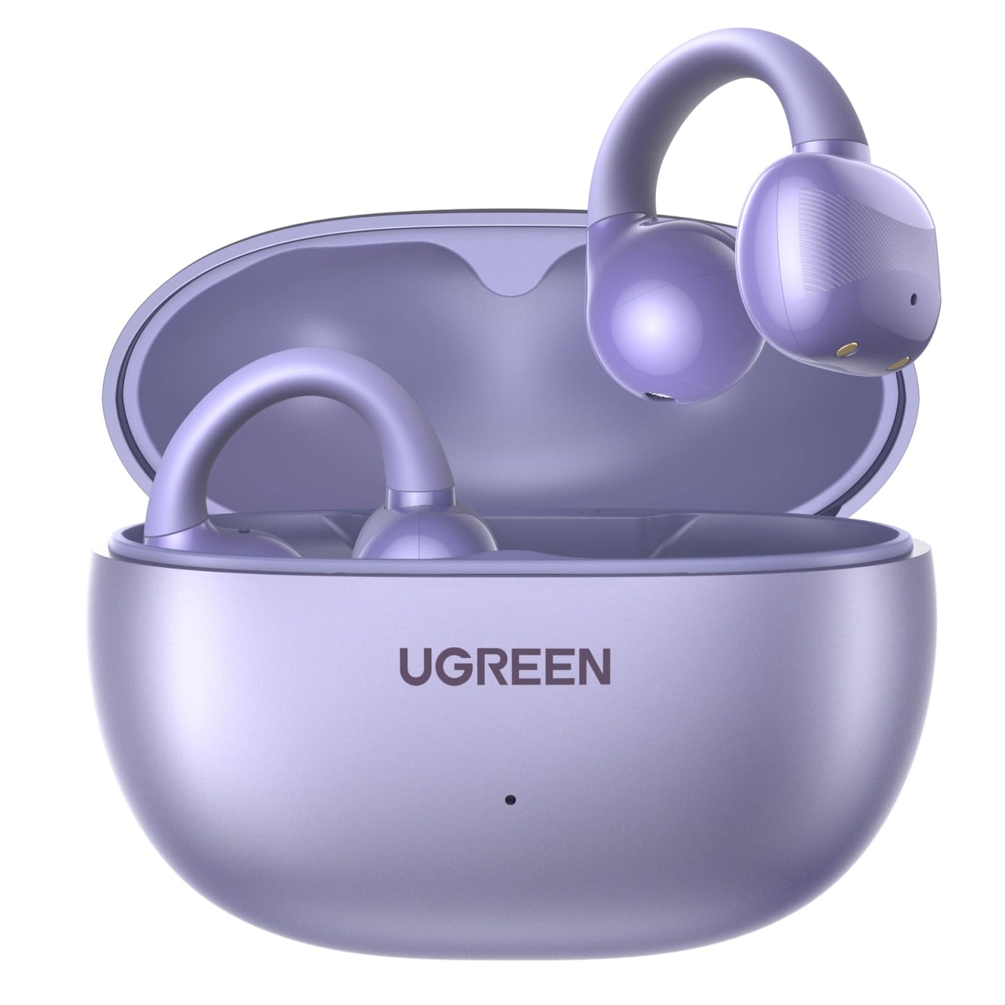 Audífonos Inalámbricos UGREEN Púrpura Open-Ear Bluetooth 5.4 con ENC y Carga Rápida