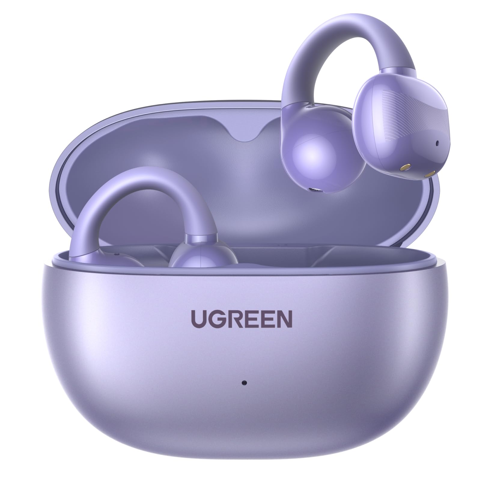 Audífonos Inalámbricos UGREEN Púrpura Open-Ear Bluetooth 5.4 con ENC y Carga Rápida