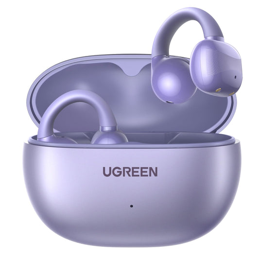 Audífonos Inalámbricos UGREEN Púrpura Open-Ear Bluetooth 5.4 con ENC y Carga Rápida