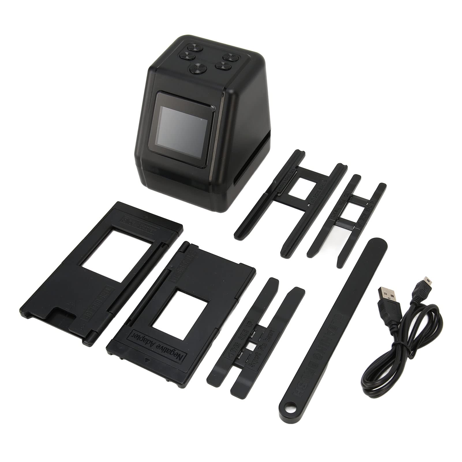 Jectse Escáner de Película Digital, Película Negativa y Digitalizador de Diapositivas con Pantalla de Visualización de 2 Pulgadas, Convierte 135 126 110 Diapositivas de Películas en