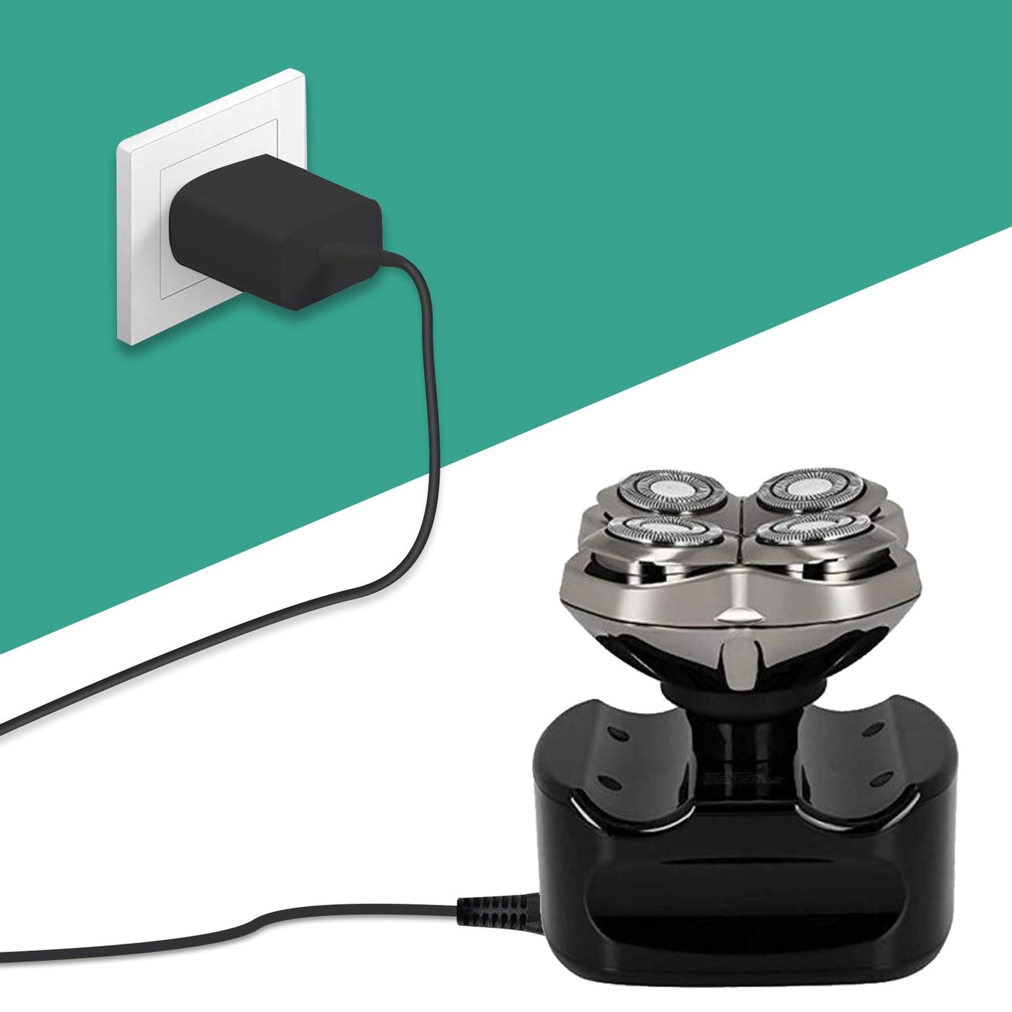 Cargador de afeitadora de calavera – Adaptador compatible con Skull Pitbull, Palm, Butterfly Kiss, Beast Clipper PRO, Pitbull Gold, Platino, Silver Razor Cable de carga de fuente de alimentación