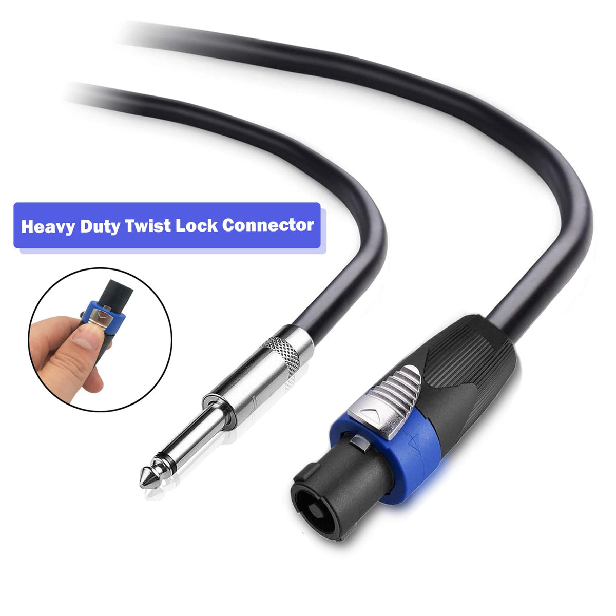 Cables de Conexión de Audio Estéreo ITSROCK de 50 Pies a Macho 1/4 Pulgadas, 12 AWG, Paquete de 2