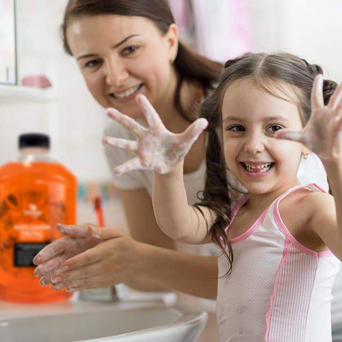 Jabón liquido para manos antibacterial 1.8 Litros Libre de Parabenos y Triclosán con Colageno y Aloe Vera Explosión Frutal