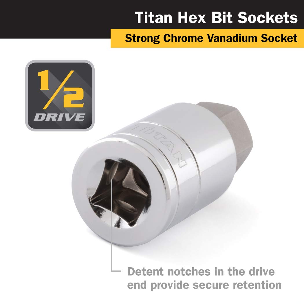 Titan Tools 15667 13/16" 1/2" Drive Hex Bit Socket