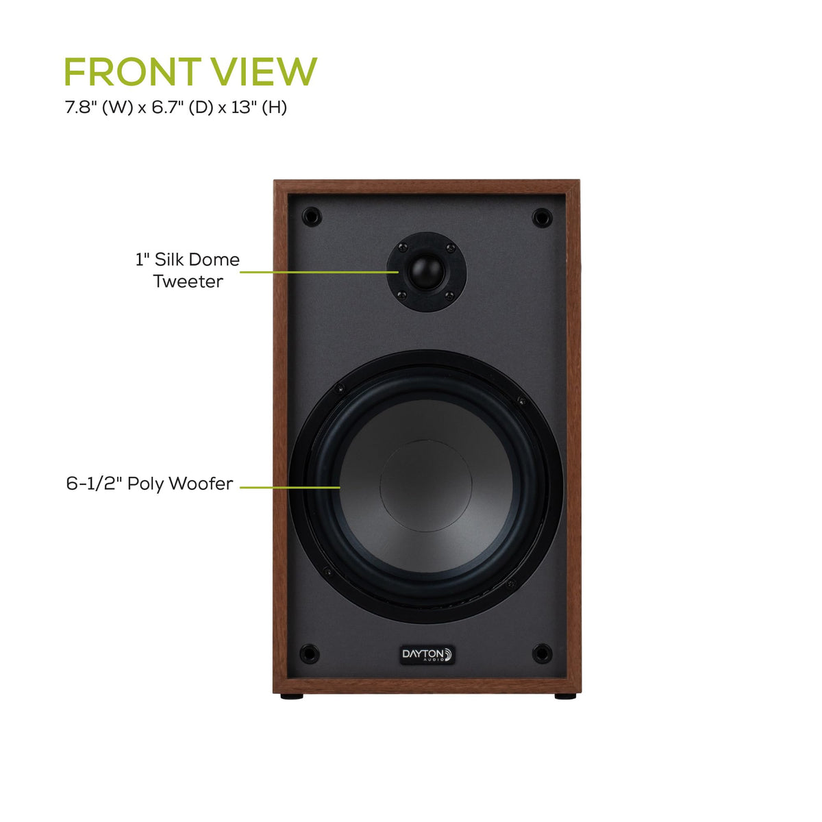Altavoces Bluetooth Dayton Audio Classic Madera 6.5 Pulgadas