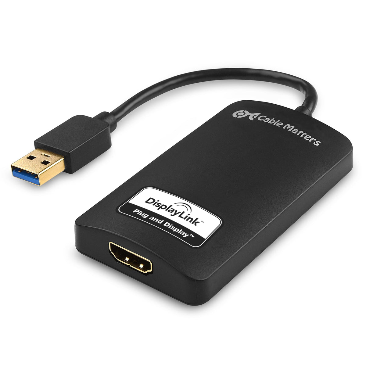 Adaptador USB 3.0 a HDMI Cable Matters Negro SuperSpeed para Windows hasta 1440p