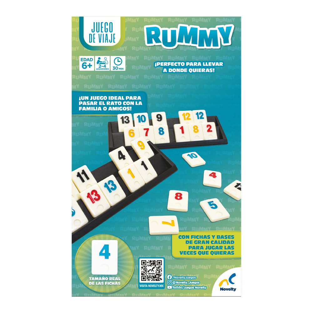 Juego de Mesa Rummy Novelty Corp Portátil para Todas las Edades