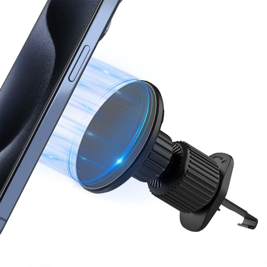 ANUEVE Soporte para Celular Automovil MagSafe, Porta Celular para Auto con Gancho Metálico para Ventilación, Imán Más Potente para Estabilidad, Compatible con iPhone 16 15 14 13 Pro MAX