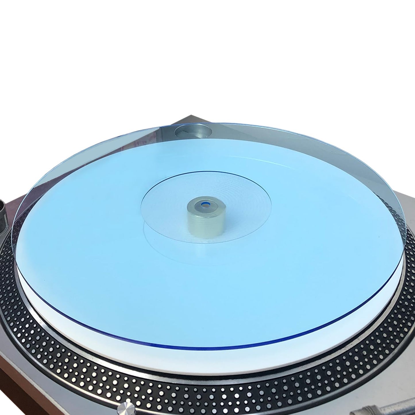 Tapete Giratorio Acrílico Mobile Pro Shop Azul para Tocadiscos Vinilo 12 Pulgadas de Mayor Espesor