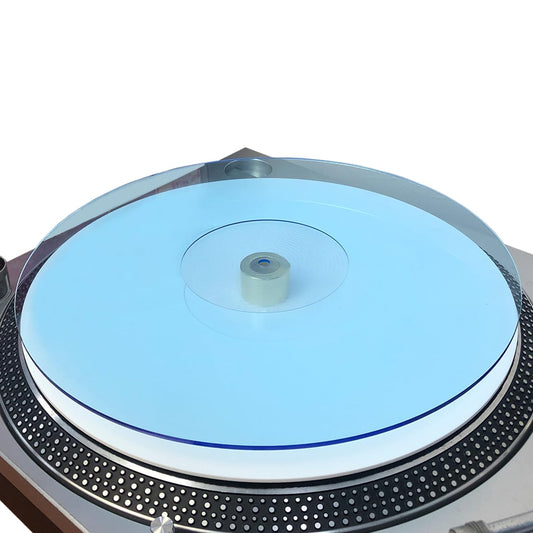 Tapete Giratorio Acrílico Mobile Pro Shop Azul para Tocadiscos Vinilo 12 Pulgadas de Mayor Espesor