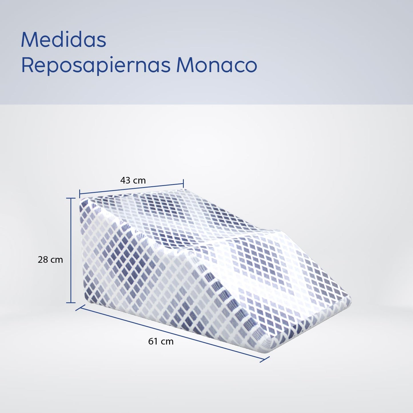 Cojín Elevación Piernas DR JOOHN Azul Memory Foam para Retorno Venoso
