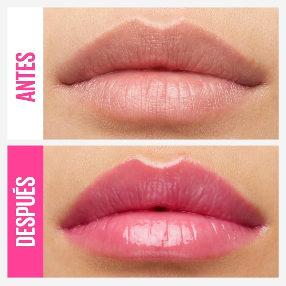 Maybelline Gloss de larga duración con Ácido hialurónico, Lifter Gloss Candy Drop Peach Ring, 5.4ml