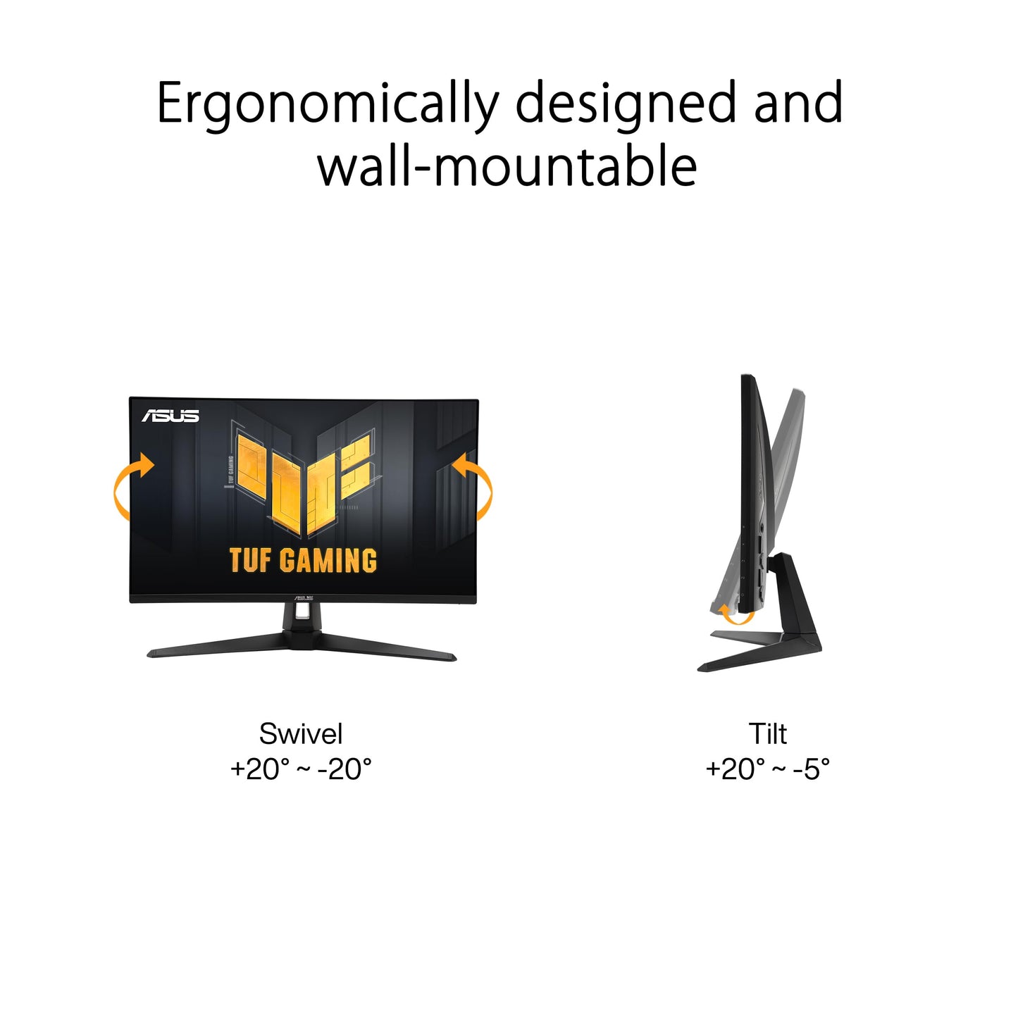 ASUS Monitor Gamer TUF Gaming VG27AQ3A, 27 Pulgadas, QHD(2560x1440), 180Hz, Fast IPS, ELMB Sync, 1ms (GTG), Freesync Premium™, G-Sync Compatible, Variable Overdrive, 130% sRGB