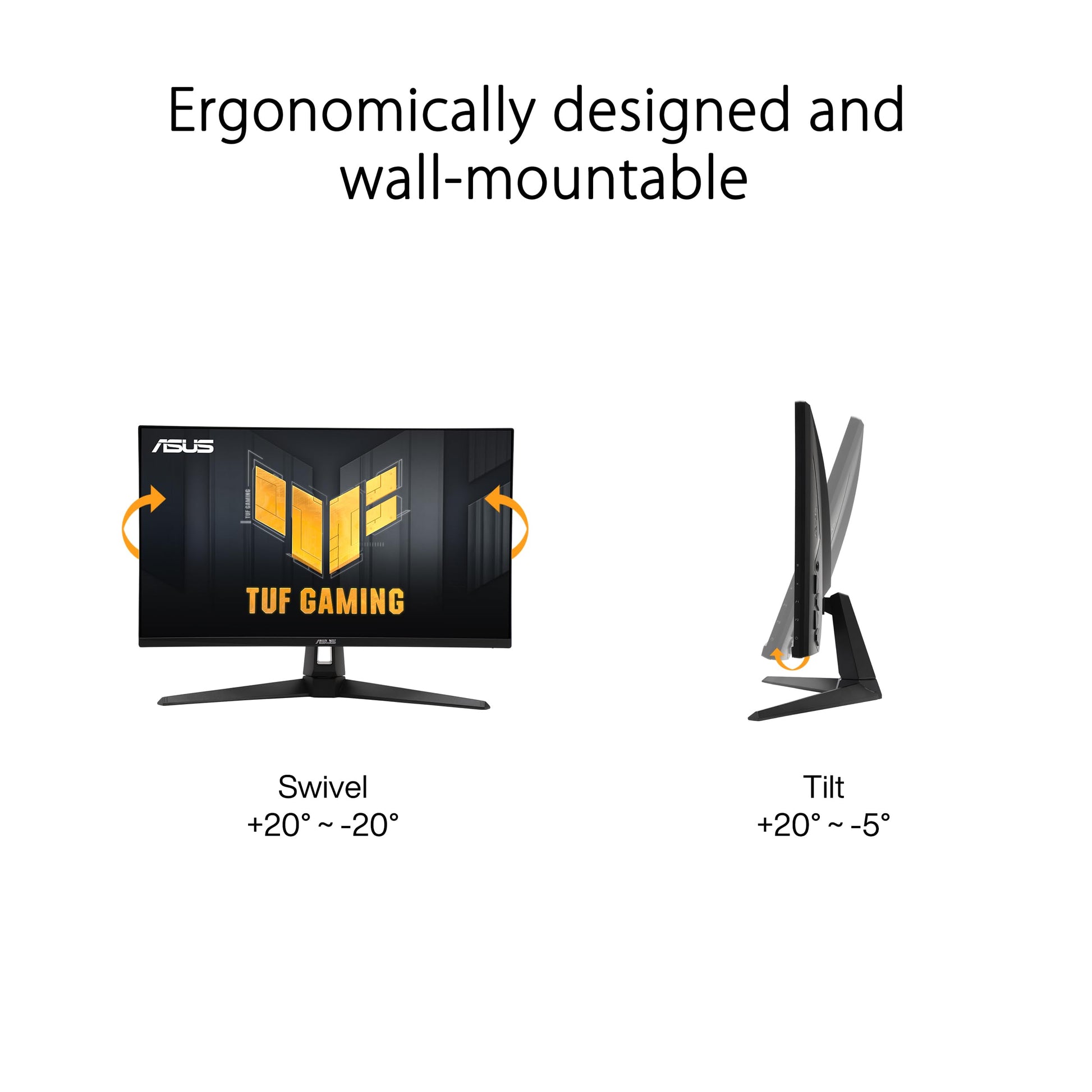 ASUS Monitor Gamer TUF Gaming VG27AQ3A, 27 Pulgadas, QHD(2560x1440), 180Hz, Fast IPS, ELMB Sync, 1ms (GTG), Freesync Premium™, G-Sync Compatible, Variable Overdrive, 130% sRGB
