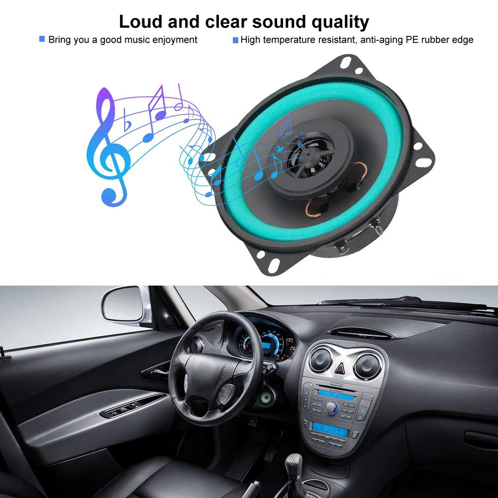 AMONIDA Altavoz de Bocina de Coche de 4 Pulgadas, 100 W, Gran Potencia, Audio para Puerta de Vehículo y Agudos