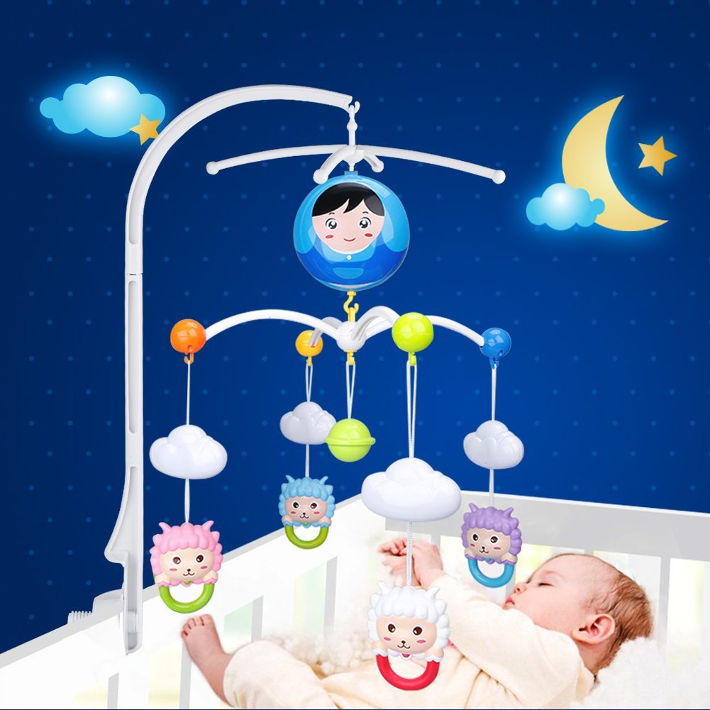 Soporte para Campana de Cama Móvil para Cuna de Bebé, Decoración de Juguete, Soporte para Brazo Colgante, Estante Musical para Cuna de Bebé para Divertido