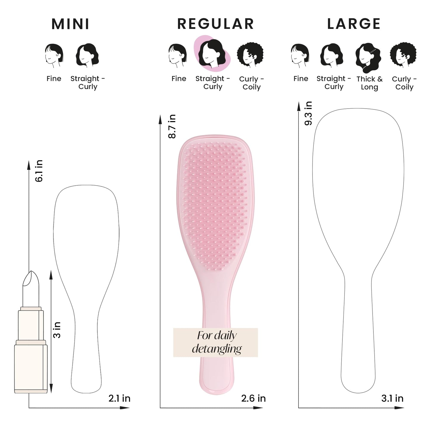 Cepillo para Cabello Tangle Teezer Rosa Wet Detangling