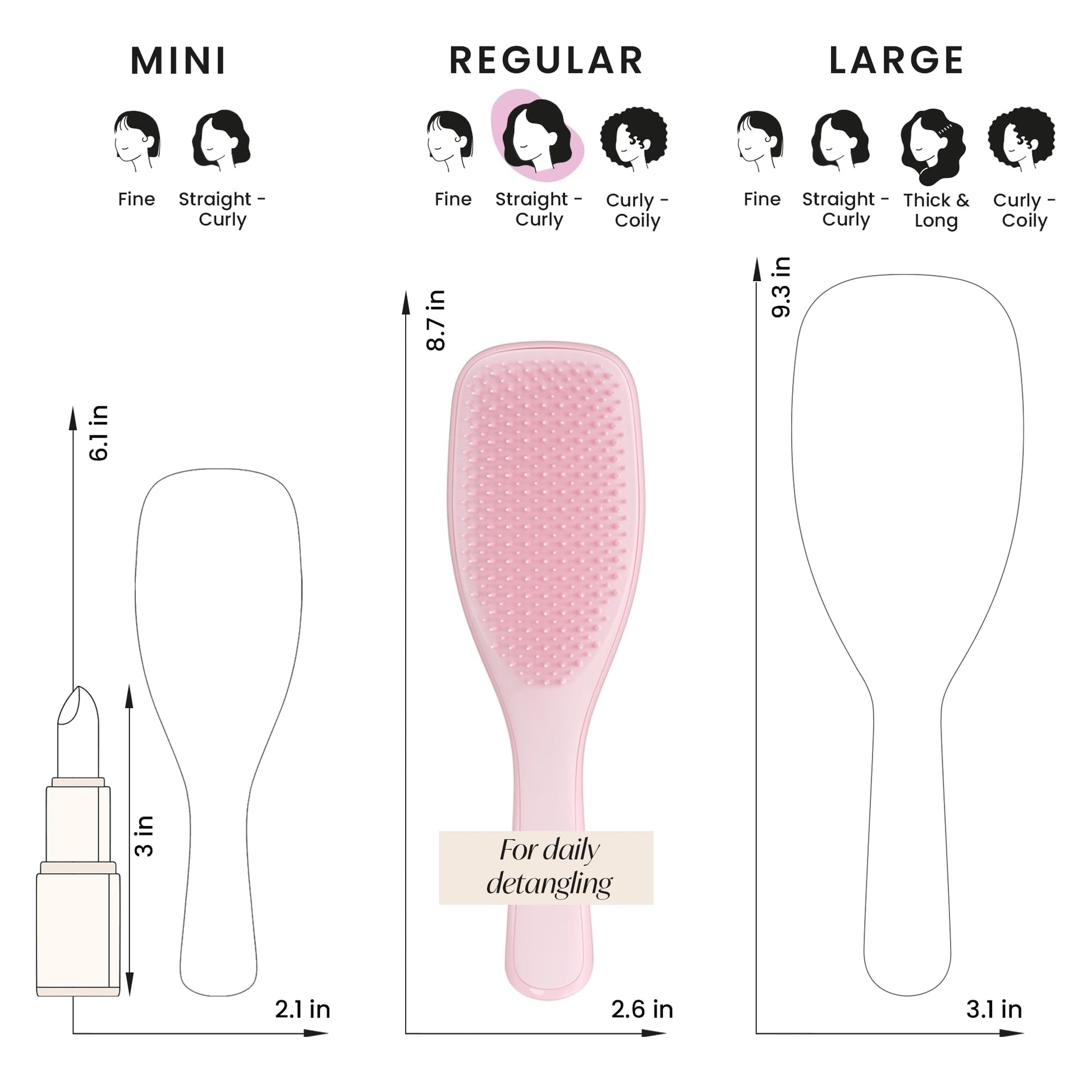 Cepillo para Cabello Tangle Teezer Rosa Wet Detangling
