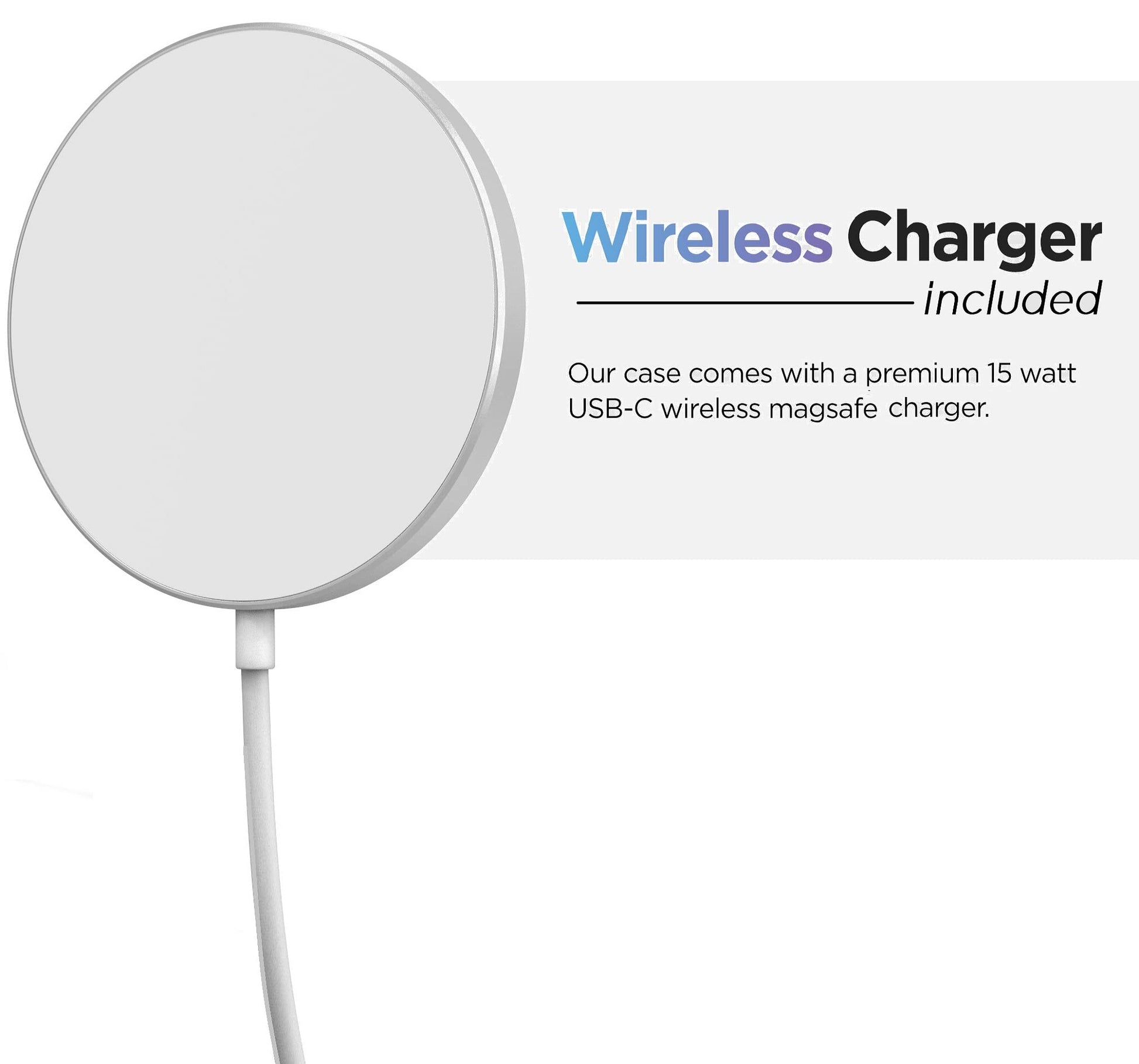 Cargador Inalámbrico Magnético 2 en 1 Encased Transparente con Funda para Samsung Galaxy S23 Ultra Compatible MagSafe 2023