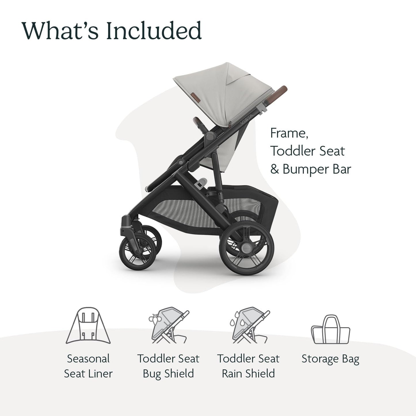 Cochecito Modular UPPAbaby Vista V3 Negro con Protectores y Bolsa de Almacenamiento para Niños y Bebés