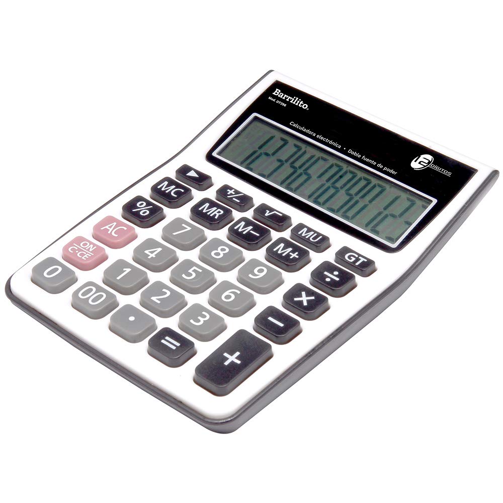 BARRILITO Calculadora de Escritorio Grande, 12 Dígitos. DT396