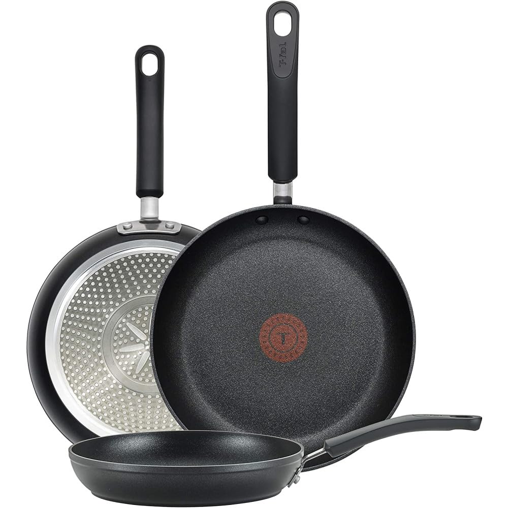 Juego de Sartenes Antiadherentes T-fal Experience Gris para Cocina de Inducción