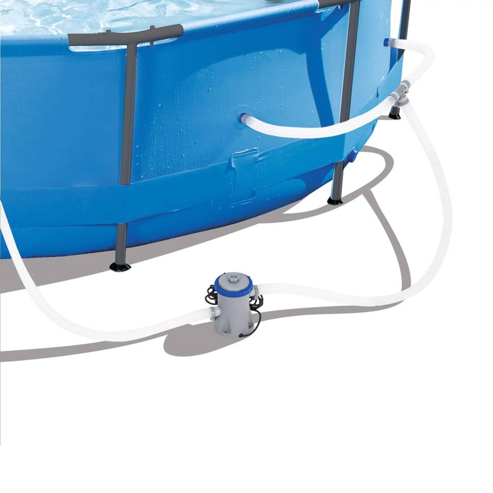 Bestway Alberca Redonda Steel Pro MAX c/Estructura Azul 3.66x76cm(12x30pulg), Capacidad 6,473Lts, Contiene: Bomba y Filtro
