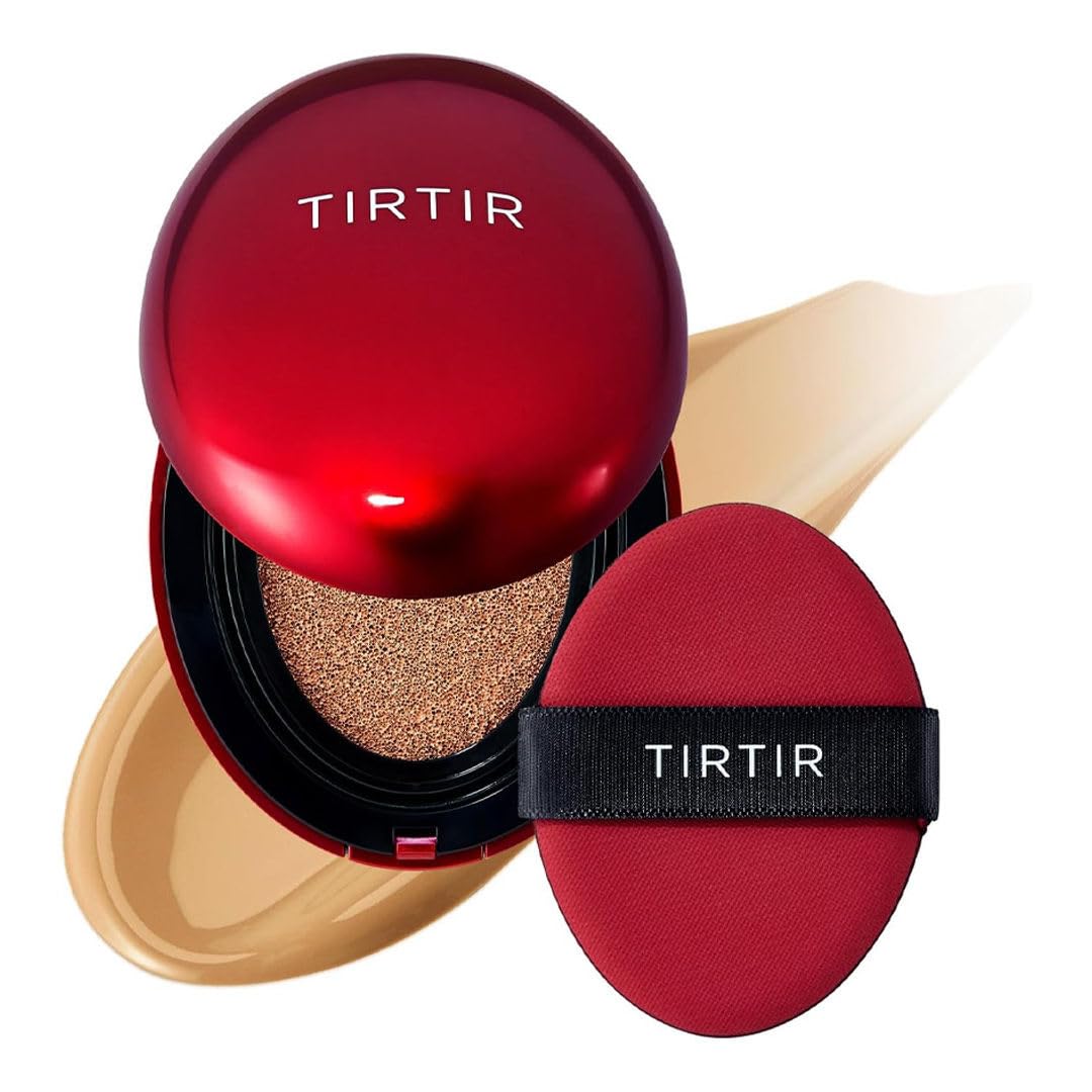 TIRTIR – Mask Fit Red Cushion 18 g – TONO 29N NATURAL BEIGE – Base de maquillaje de alta cobertura cushion – larga duración hasta 72 h – acabado satinado – ligera y transpirable