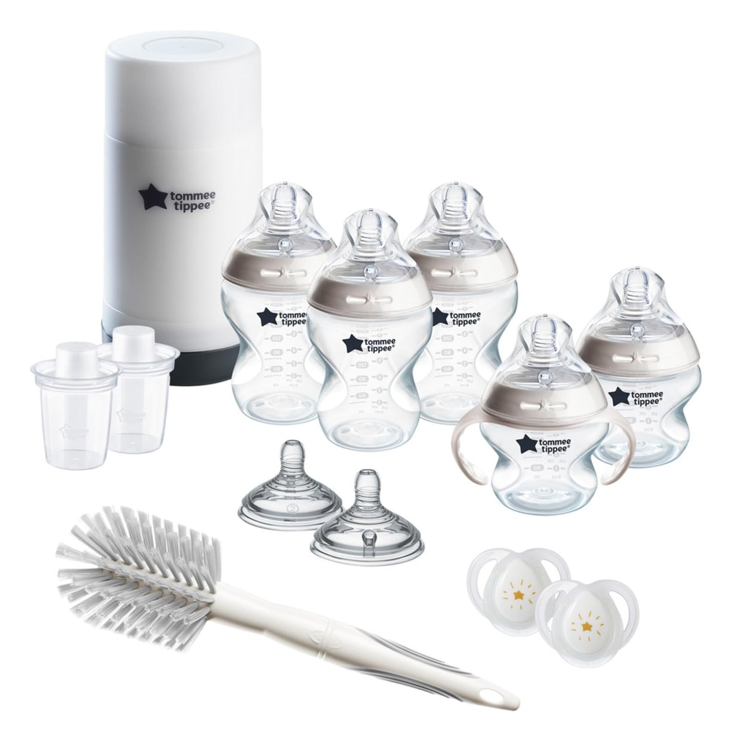 Set de Biberones Tommee Tippee Natural Start Blanco Anti-Cólicos Autosterilizantes para Bebé