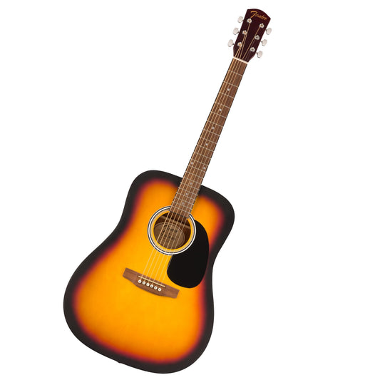 Fender 0971910032 - Guitarra acústica de 6 cuerdas, derecha, Sunburst, completa