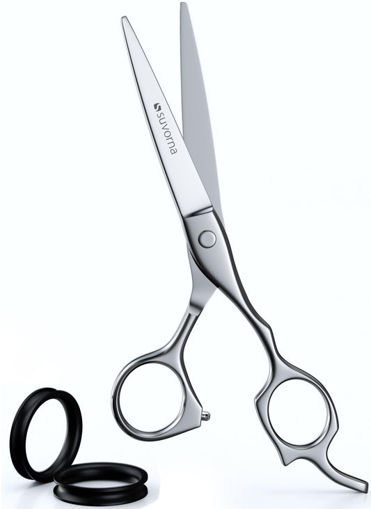 Tijeras de corte de pelo Suvorna de 6,5 pulgadas para profesionales, barberos y peluqueros, tijeras de pelo extremadamente afiladas para cortar y recortar, tijeras de pelo para mujeres y hombres.